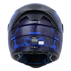 Casco Shaft 502sp Thunder Morado Oscuro Azul Visor Iridium Azul