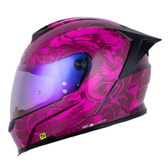 Casco Shaft 502sp Thunder Morado Oscuro Fucsia Visor Revo Morado