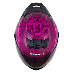 Casco Shaft 502sp Thunder Morado Oscuro Fucsia Visor Revo Morado