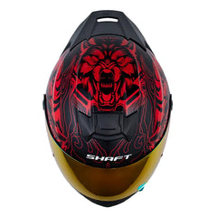 Casco Shaft 502sp Thunder Negro Rojo Visor Revo Rojo