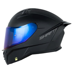 Casco Shaft 504Dv Solid Negro Gris Oscuro Visor Iridium Azul