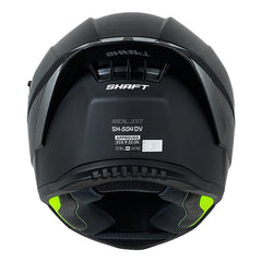 Casco Shaft 504Dv Solid Negro Gris Oscuro Visor Iridium Azul