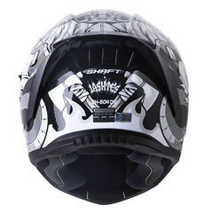 Casco Shaft 504 Dv Jashtes Negro Blanco Visor Iridium Dorado