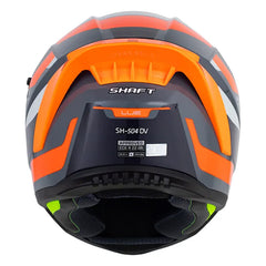 Casco Shaft 504 Lue Gris Oscuro Naranja Visor Iridium Rojo