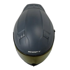 Casco Shaft 504 Solid Gris Oscuro Visor Iridium Rojo