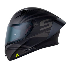Casco Shaft 526Sp Evo Corner Negro Gris Visor Smoke