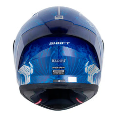 Casco Shaft 526Sp Evo Saoru Azul Holografico Silver Visor Iridium Azul
