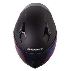 Casco Shaft 526Sp Evo Solid Negro Amarillo Neón Visor Iridium Azul