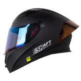 Casco Shaft 526Sp Evo Solid Negro Silver Visor Iridium Azul