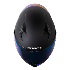 Casco Shaft 526Sp Evo Solid Negro Silver Visor Iridium Azul