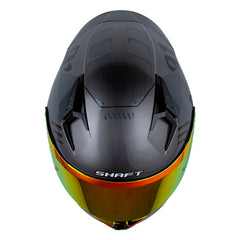 Casco Shaft 526Sp Evo Troy Gris Metalico Visor Revo Rojo