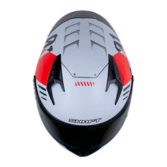 Casco Shaft 526Sp Evo Troy Gris Rojo Visor Smoke