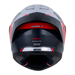 Casco Shaft 526Sp Evo Troy Gris Rojo Visor Smoke