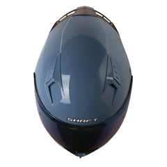 Casco Shaft 526sp Evo Solid Azul Gris Claro Visor Iridium Azul
