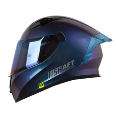 Casco Shaft 526sp Evo Solid Camaleón Visor Iridium Azul