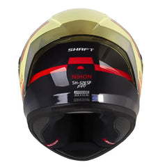 Casco Shaft 52Sp Evo Nihon Amarillo Claro Rojo Visor Revo Rojo