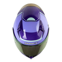 Casco Shaft 52Sp Evo Nihon Morado Turquesa Visor Revo Morado