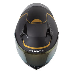 Casco Shaft 52Sp Evo Nihon Negro Dorado Visor Iridium Dorado