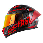 Casco Shaft 547sp Brancer Negro Rojo Visor Revo Rojo