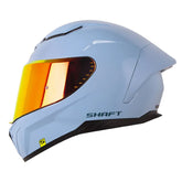 Casco Shaft 547sp Solid Gris Azul Oscuro Visor Revo Rojo