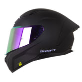 Casco Shaft 547sp Solid Negro Morado Claro Visor Revo Morado