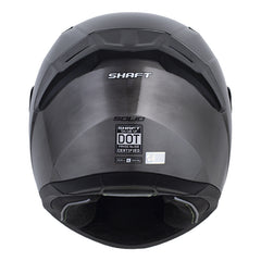 Casco Shaft 549Sp Solid Gris Metalico Negro Visor Iridium Azul