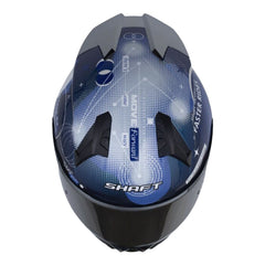 Casco Shaft 560 Evo Connection Camaleon Azul Oscuro Visor Iridium Silver