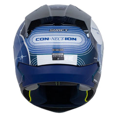 Casco Shaft 560 Evo Connection Camaleon Azul Oscuro Visor Iridium Silver
