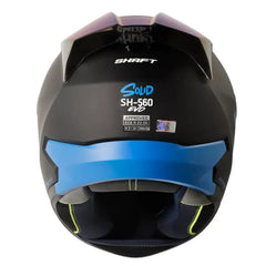 Casco Shaft 560 Evo Solid Negro Azul Visor Iridium Azul