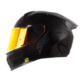 Casco Shaft 560 Evo Solid Negro Gris Oscuro Visor Iridium Rojo