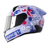 Casco Shaft 560 Evo Unstoppable Morado Claro Blanco Visor Iridium Silver