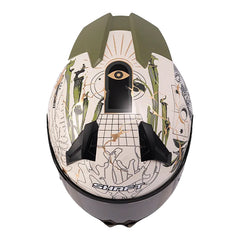Casco Shaft 560 Evo Within Arena Claro Holografico Dorado Visor Smoke