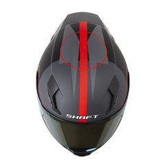 Casco Shaft 562 R Hella Gris Oscuro Rojo Visor Iridium Rojo
