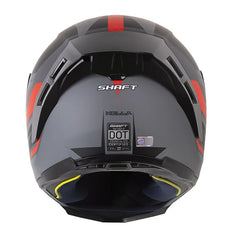 Casco Shaft 562 R Hella Gris Oscuro Rojo Visor Iridium Rojo