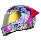 Casco Shaft 562 R Maniac_X Fucsia Morado Visor Iridium Morado