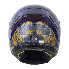Casco Shaft 562 R Manic_X Azul Oscuro Gris Visor Iridium Azul