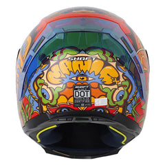 Casco Shaft 562 R Manic_X Rojo Naranja Visor Iridium Azul