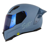 Casco Shaft 562 R_Solid Azul Gris Visor Iridium Azul