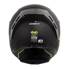 Casco Shaft 562 R_Solid Negro Amarillo Neón Visor Iridium Azul