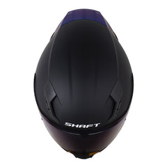 Casco Shaft 562 R_Solid Negro Azul Visor Iridium Azul