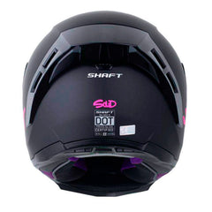 Casco Shaft 562 R Solid Negro Fucsia Visor Revo Morado