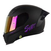 Casco Shaft 562 R_Solid Negro Morado Visor Iridium Morado