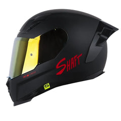 Casco Shaft 562 R_Solid Negro Rojo VIsor Revo Rojo