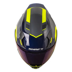 Casco Shaft 562 R Suuroka Gris Oscuro Amarillo Visor Iridium Azul