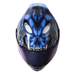 Casco Shaft 562 R_Toxic Negro Azul Visor Iridium Azul