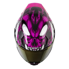 Casco Shaft 562 R_Toxic Negro Fucsia Visor Iridium Morado