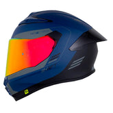 Casco Shaft 584 Sp Complete Azul Gris Visor Revo Rojo