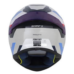 Casco Shaft 584 Sp Downx Blanco Azul Oscuro Visor Iridium Azul