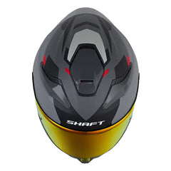 Casco Shaft 584 Sp Downx Gris Oscuro Negro Visor Revo Rojo