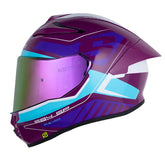 Casco Shaft 584 Sp Race Morado Oscuro Visor Revo Morado